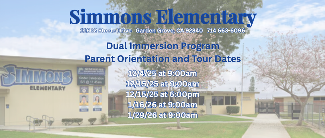 Dual Immersion Orientation and Tour